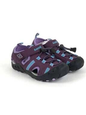 Girls Fisherman Sandals Kamik Kids 5 Purple Blue Closed Toe Fx Leather Shoes